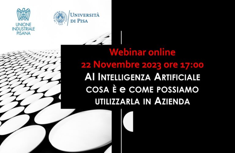 22 Novembre 2023 webinar gratuito “AI Intelligenza Artificiale cosa è e come possiamo utilizzarla in azienda”
